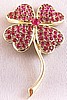 SJ51 Sarah Coventry Pink Ice flower pin